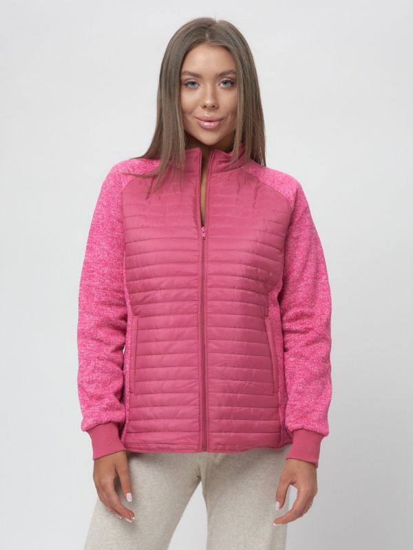 Women's sweatshirt with a pink zipper 2160R