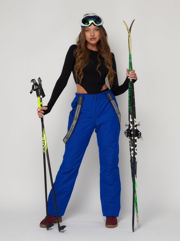 Bib pants women's ski blue 2221S