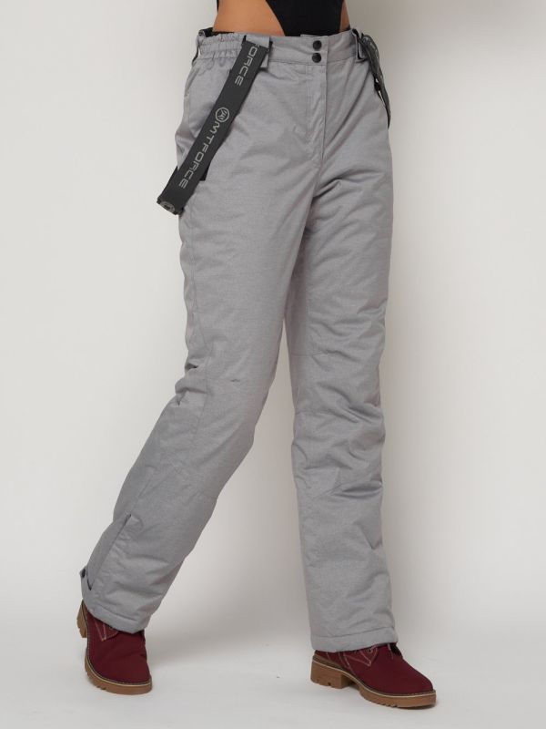 Semi-overalls women's ski trousers gray 2221Sr