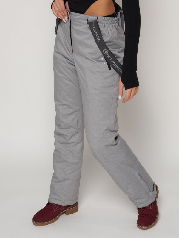 Semi-overalls women's ski trousers gray 2221Sr