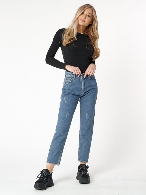 Jeans for women with a high waist, blue 536_32S