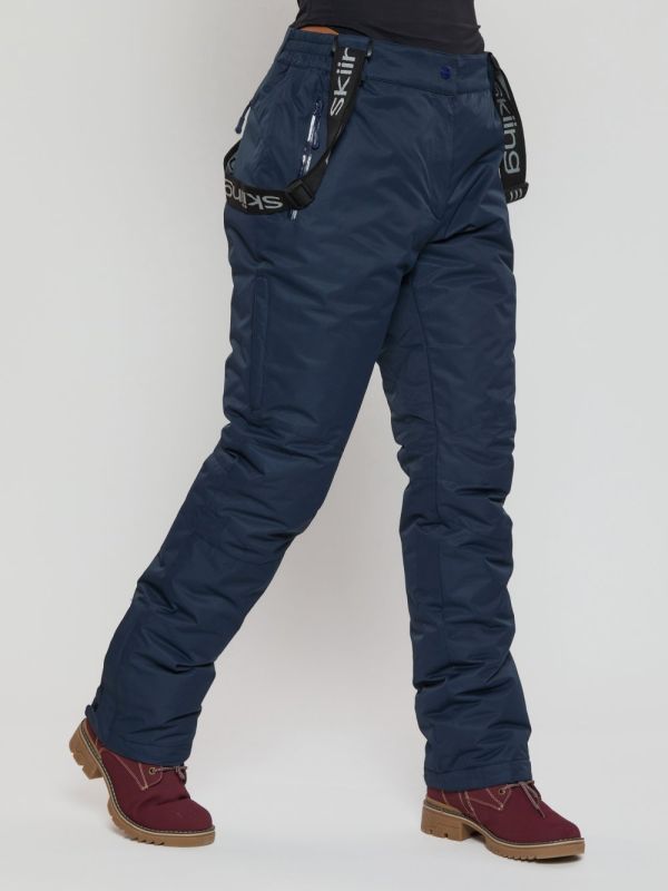 Bib pants ski pants large sizes navy blue 55222TS
