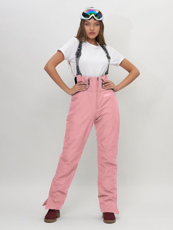 Bib pants women's ski pants pink 66789R
