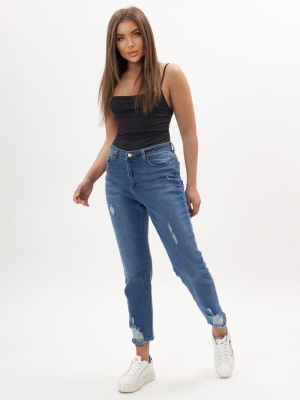Jeans for women with a high waist, blue 836_1S