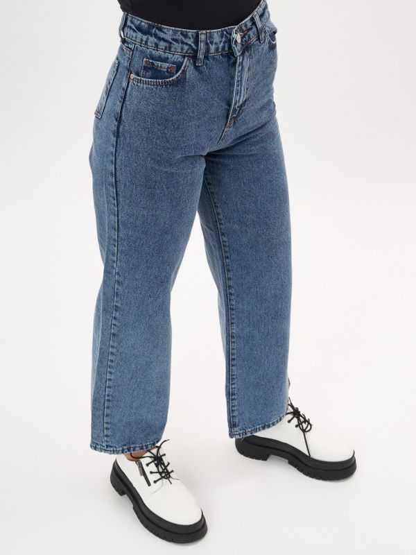 Flared jeans for women with a high waist in blue 951S